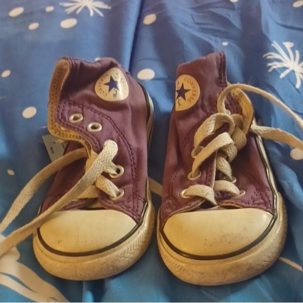 Converse Chuck Taylor All Star High Top Sneakers Purple Kids 6 Canvas Athletic